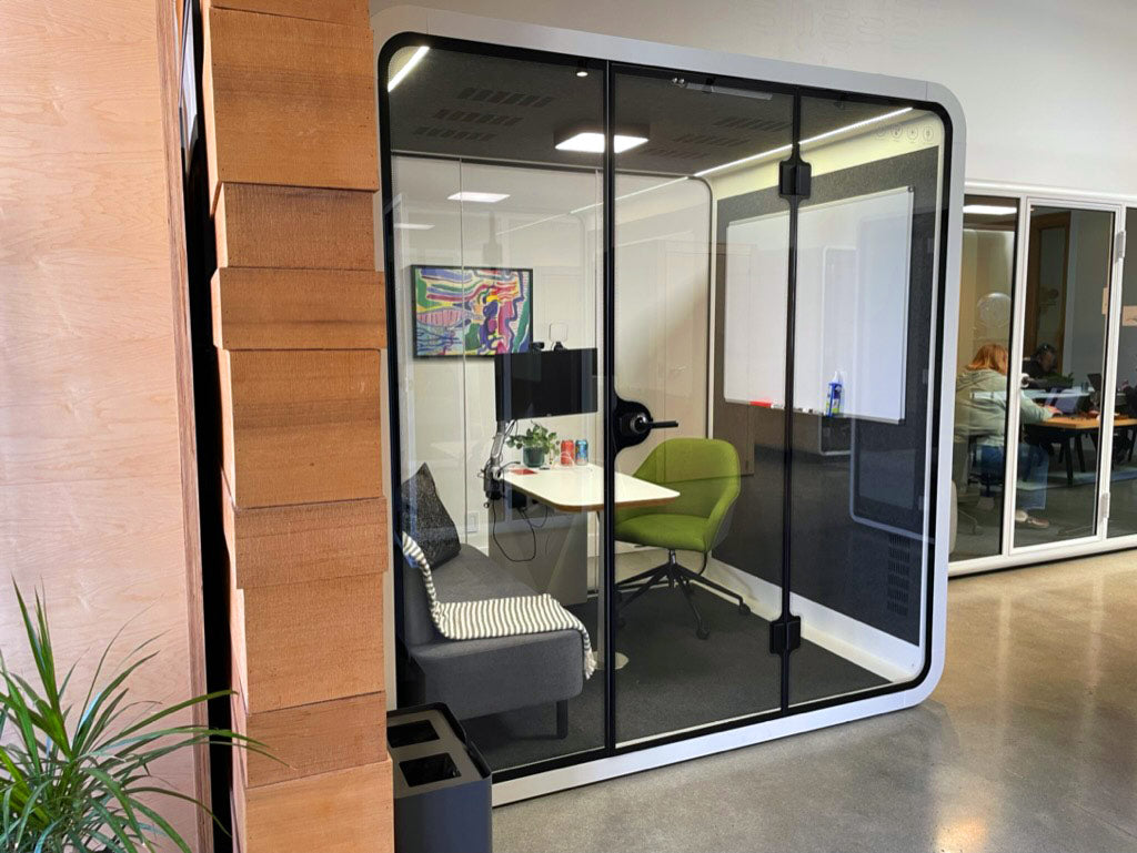 Soundproof Office Pod in the office