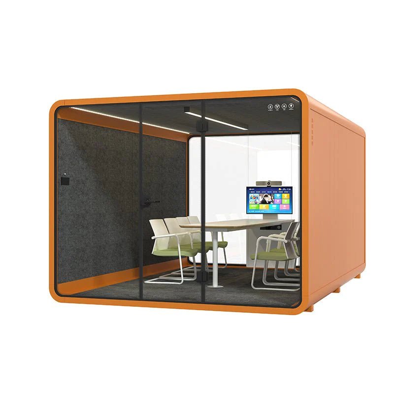 8 person office pod orange